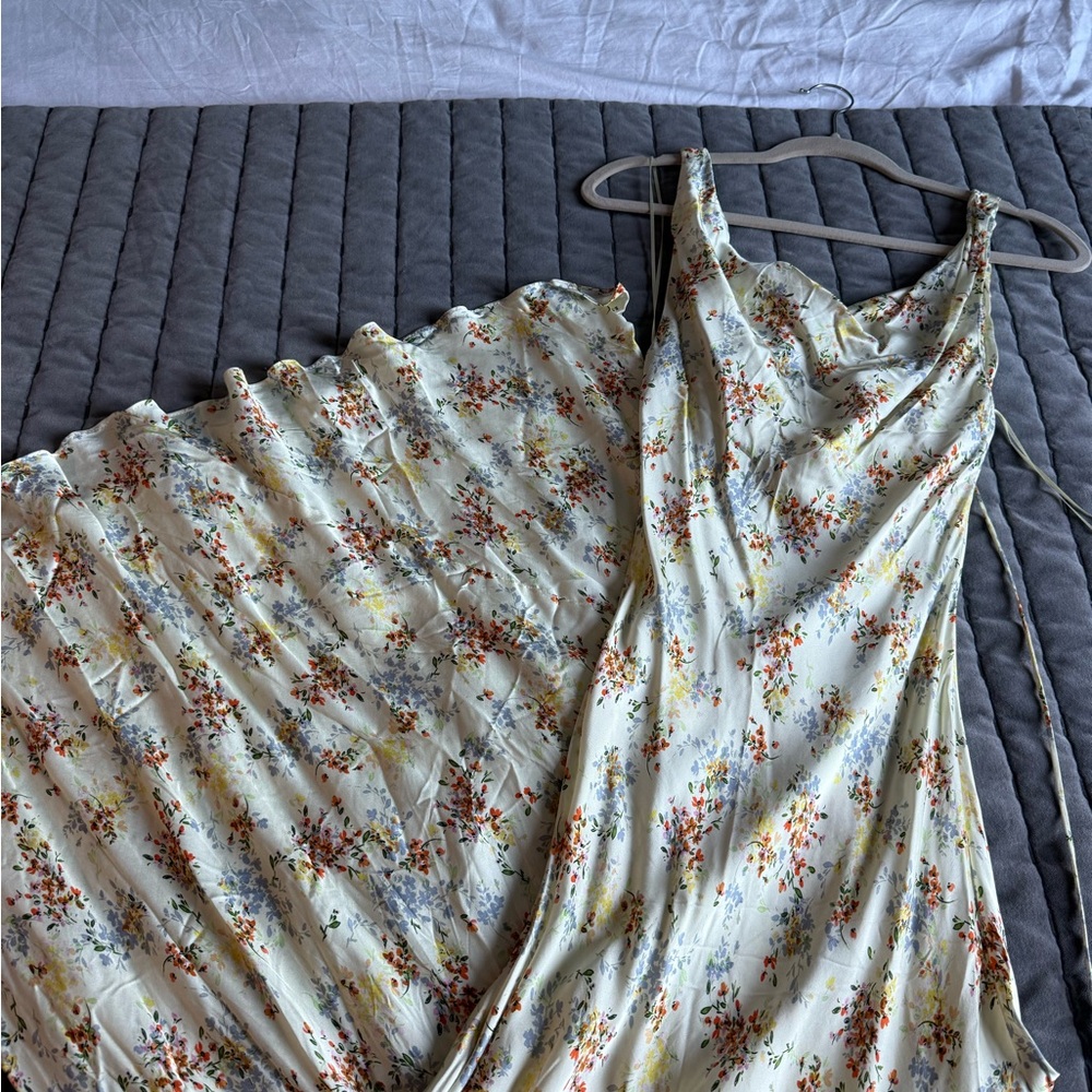 Zara Floral Slip Maxi Dress/ Yellow/ small